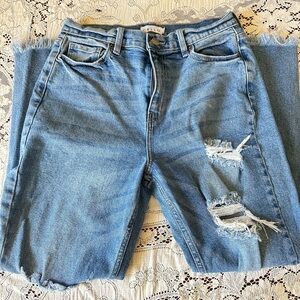 CELLO Women's Blue Distressed Jeans